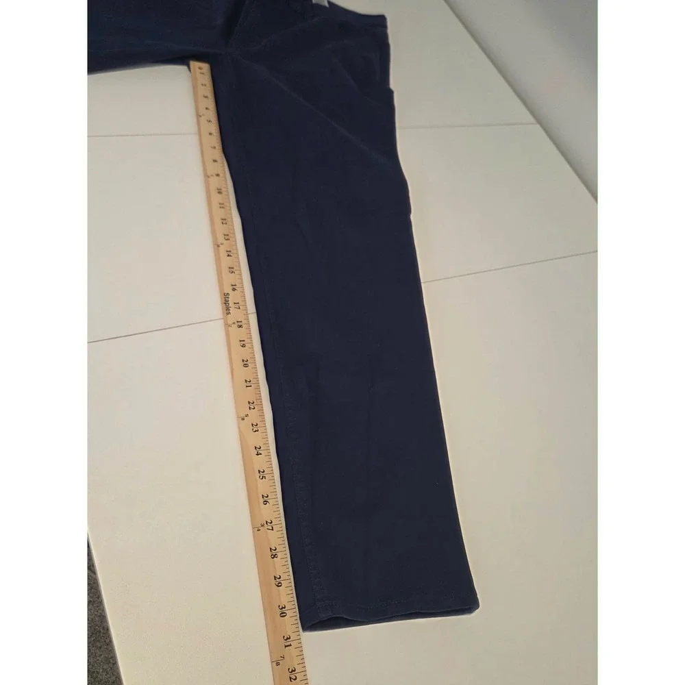 Banana Republic Traveler Pants Mens 36x32 Navy Blue Athletic Tapered Fit Chino